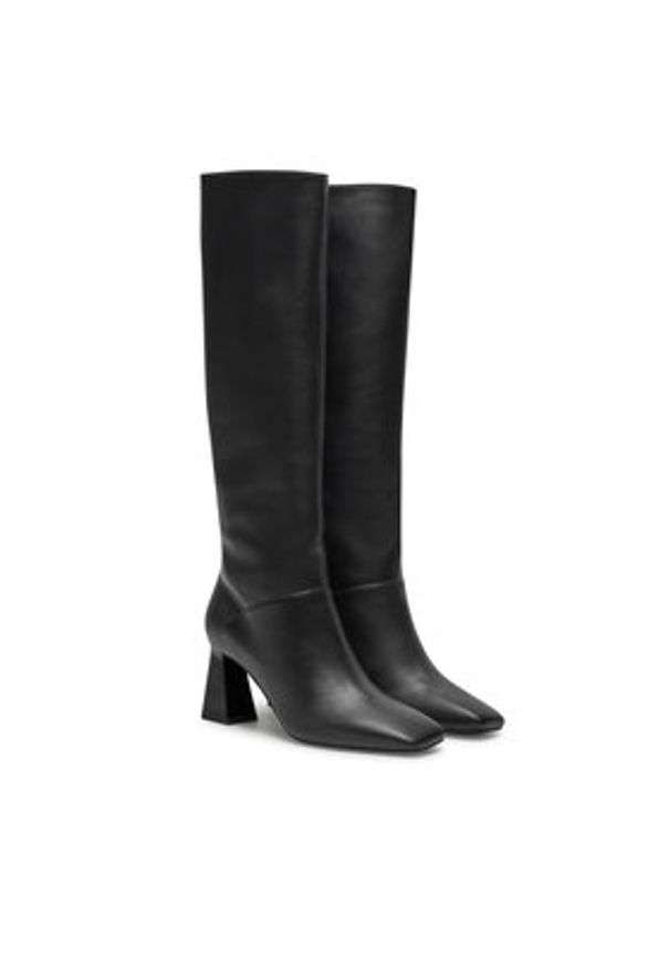 Pollini Kozaki SA26027C1LTD0000 Czarny. Kolor: czarny. Materiał: skóra