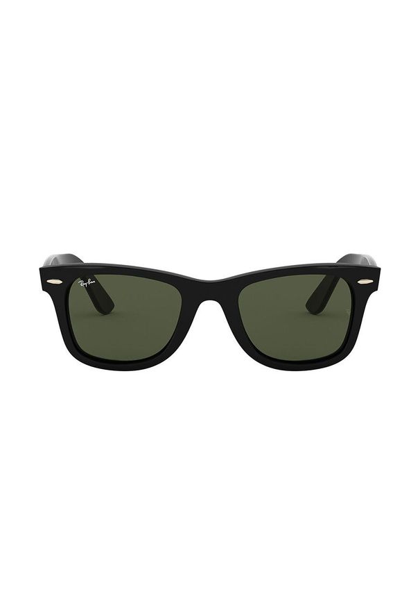 Ray-Ban - Okulary. Kształt: prostokątne. Kolor: czarny