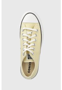 Converse tenisówki Chuck Taylor All Star Lift Ox damskie kolor żółty. Nosek buta: okrągły. Zapięcie: sznurówki. Kolor: żółty. Materiał: guma. Obcas: na platformie #5