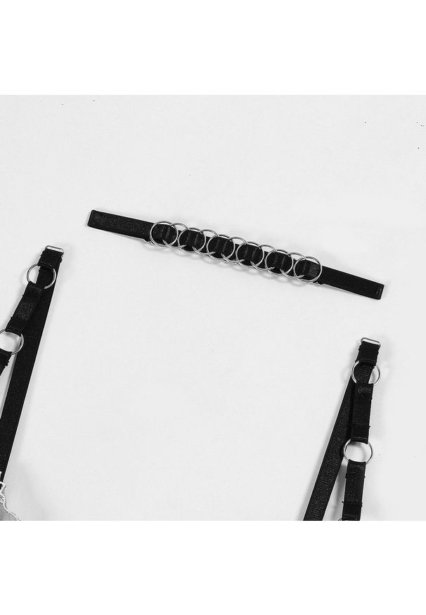 Intica - Komplet bielizny z wycięciami na romantyczne wieczory Violetta. Kolor: czarny. Materiał: materiał