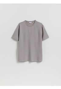 Reserved - T-shirt regular fit z modalem - szary. Kolor: szary. Materiał: dzianina