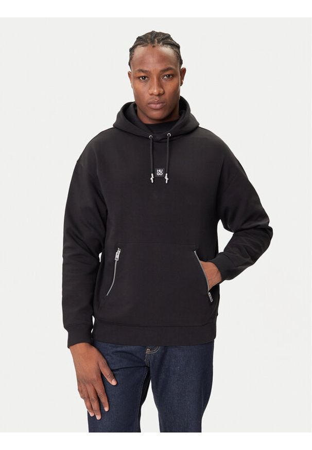 Hugo - HUGO Bluza Dargenhood 50542583 Czarny Relaxed Fit. Kolor: czarny. Materiał: bawełna