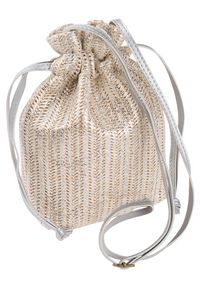 4U CAVALDI - Słomiany worek srebrny Cavaldi BAG-LB-02 SILVER. Kolor: srebrny. Sezon: lato