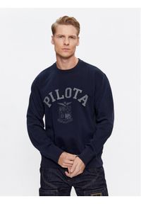 Aeronautica Militare Bluza 232FE1817F518 Granatowy Comfort Fit. Kolor: niebieski. Materiał: bawełna
