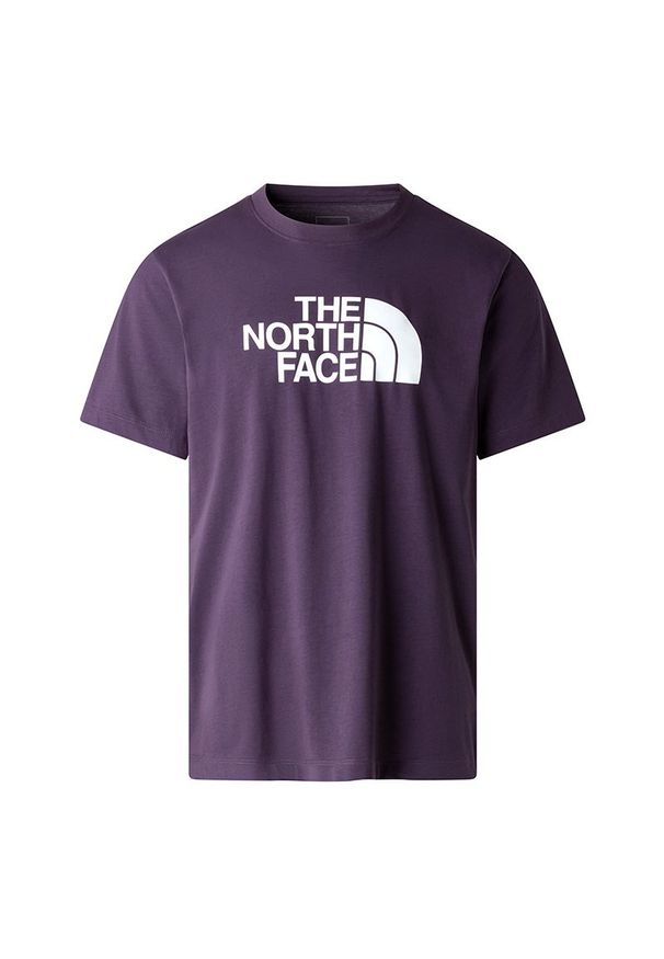 Koszulka męska The North Face Evolution Half Dome 0A8B6JG5O1 - fioletowa. Kolor: fioletowy. Materiał: bawełna, poliester, tkanina. Długość rękawa: krótki rękaw. Długość: krótkie