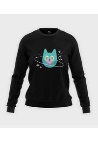 MegaKoszulki - Bluza klasyczna damska Planeta Kot. Materiał: bawełna. Długość: długie. Wzór: nadruk. Styl: klasyczny #1