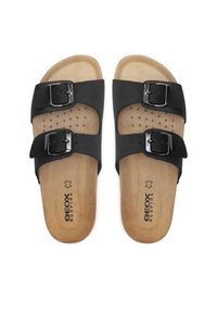 Geox Klapki D Brionia D35LSL 00032 C9999 Czarny. Kolor: czarny. Materiał: skóra, nubuk #4