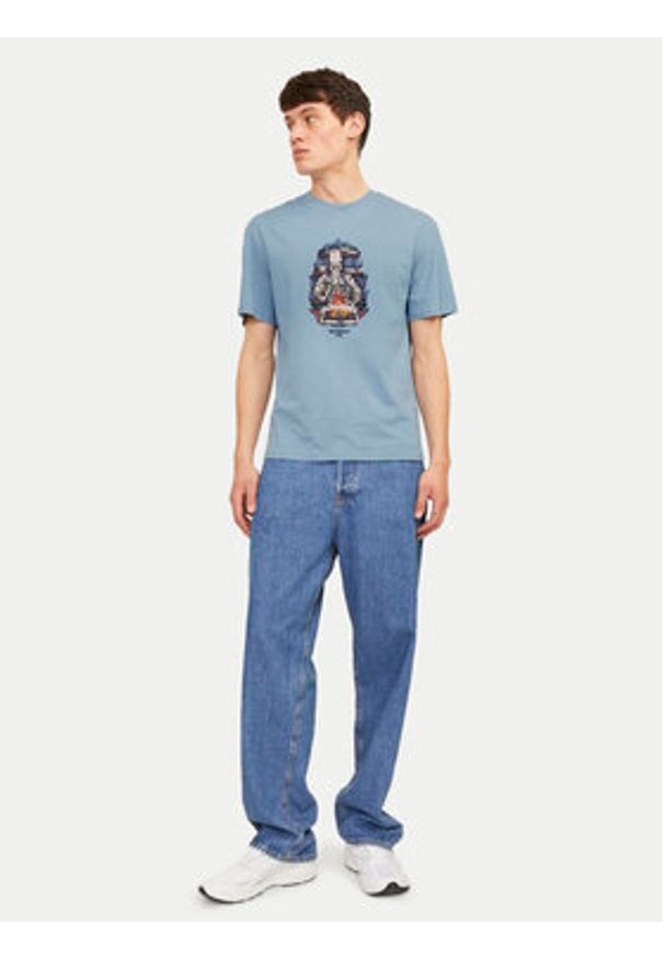 Jack & Jones T-Shirt Seven Skull 12262491 Zielony Regular Fit. Kolor: zielony. Materiał: bawełna