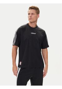 Adidas - adidas T-Shirt 90s Stripe JX3068 Czarny Regular Fit. Kolor: czarny. Materiał: syntetyk