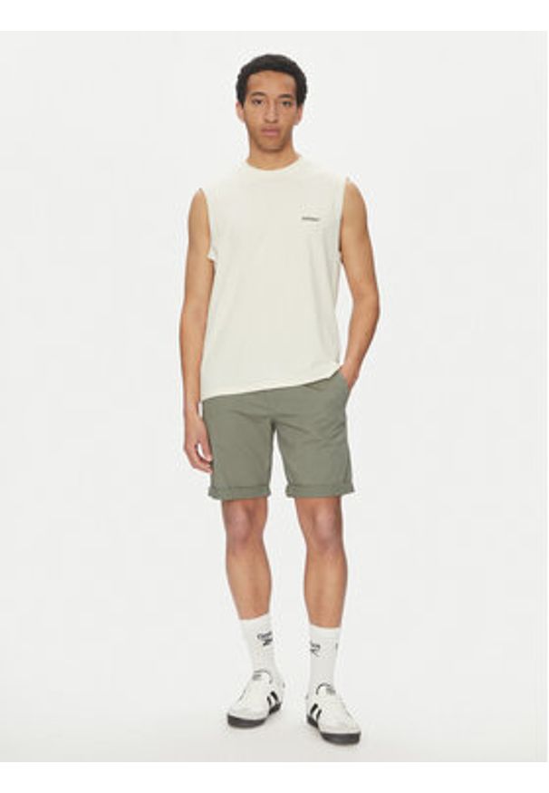 Jack & Jones - Jack&Jones Szorty materiałowe Dave 12182549 Zielony Regular Fit. Kolor: zielony. Materiał: bawełna
