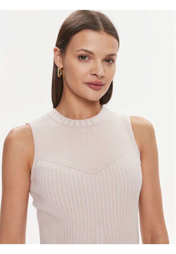 Guess Sukienka codzienna Allie W4RK20 Z2YN2 Beżowy Bodycon Fit. Okazja: na co dzień. Kolor: beżowy. Materiał: syntetyk. Typ sukienki: bodycon, proste. Styl: casual