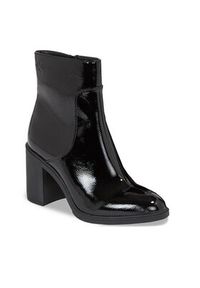 Calvin Klein Jeans Botki Mid Block Heel Boot Naplak Wn YW0YW01258 Czarny. Kolor: czarny. Materiał: skóra #5