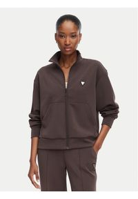 Guess Bluza V6YQ17 K4313 Brązowy Regular Fit. Kolor: brązowy. Materiał: syntetyk #1