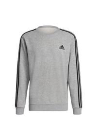 Adidas - Bluza adidas Essentials French Terry 3-Bandes. Kolor: czarny, szary, wielokolorowy. Sport: fitness