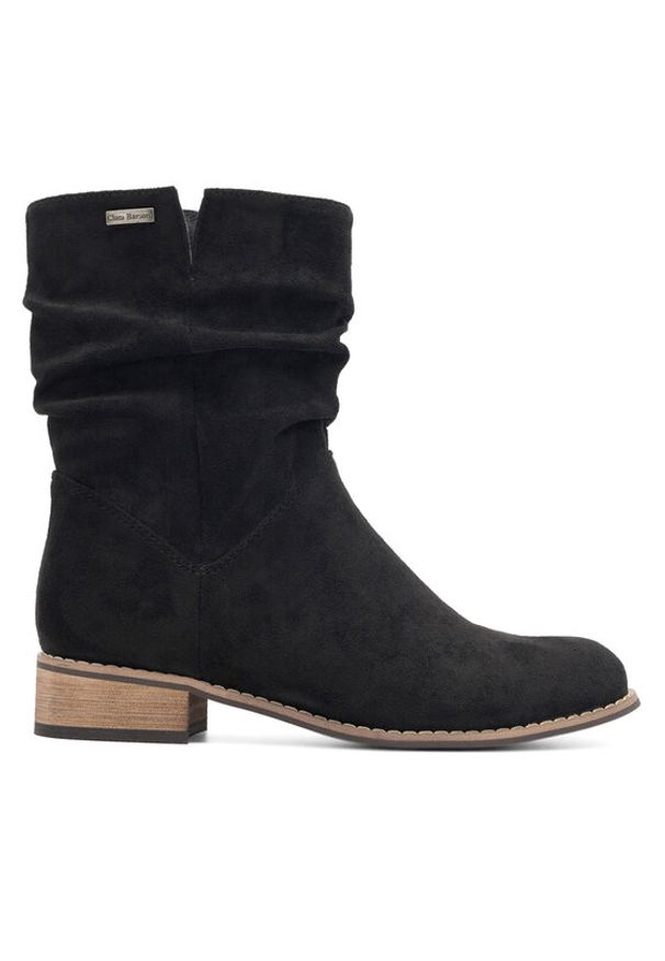 Clara Barson Botki WS14087-02 Czarny. Kolor: czarny. Materiał: materiał