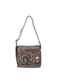 Brązowa Damska Torebka Anekke Premium. Kolor: brązowy. Wzór: nadruk. Materiał: skórzane. Styl: casual #6