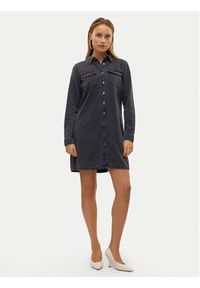 Vero Moda Sukienka jeansowa Jennie 10310968 Czarny Regular Fit. Kolor: czarny. Materiał: bawełna #7