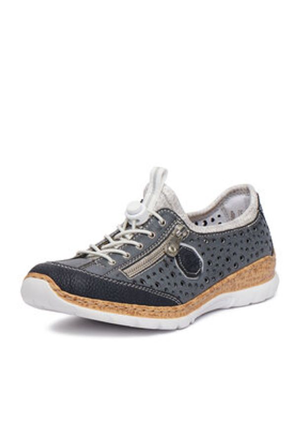 Rieker Sneakersy CEO-N42P6-14 Granatowy. Kolor: niebieski. Materiał: materiał