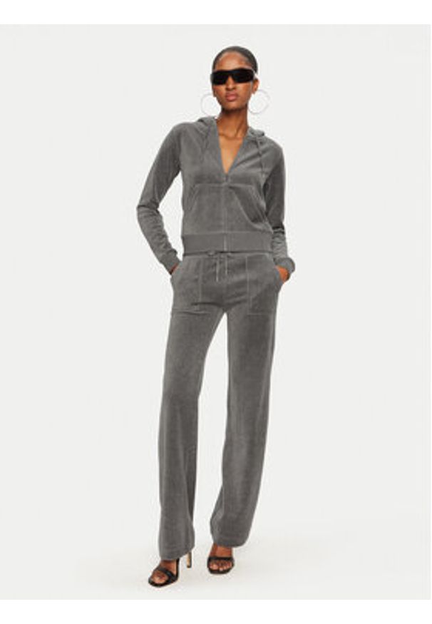 Juicy Couture Bluza Robertson JCAP176 Szary Slim Fit. Kolor: szary. Materiał: syntetyk