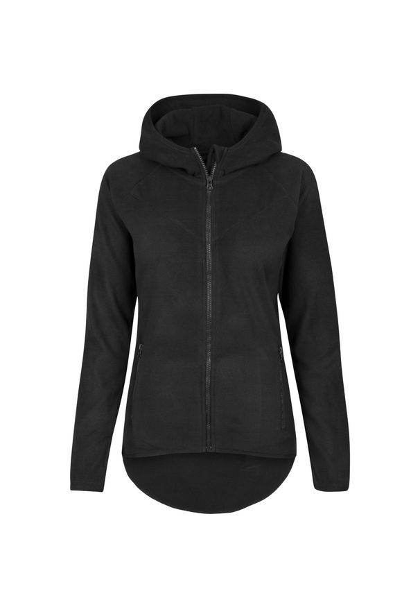 Urban Classics - Bluza damska z kapturem Urban Classic polar fleece zip. Typ kołnierza: kaptur. Kolor: czarny. Materiał: polar