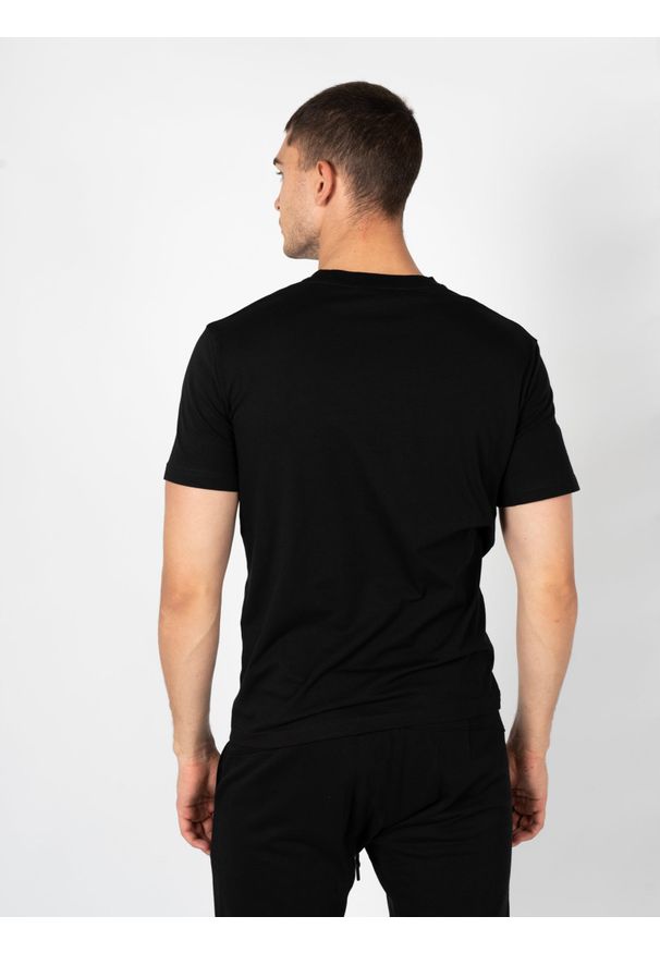 Les Hommes T-Shirt "Luxury Logo" | LBT1027700E | Mężczyzna | Czarny. Okazja: na co dzień. Kolor: czarny. Materiał: bawełna, elastan. Styl: casual
