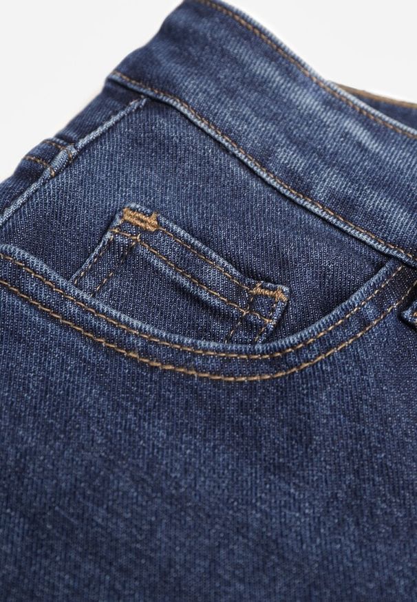 Renee - Niebieskie Jeansy Wide Leg Regular Waist z Bawełną i Domieszką Wiskozy Petocea. Kolor: niebieski