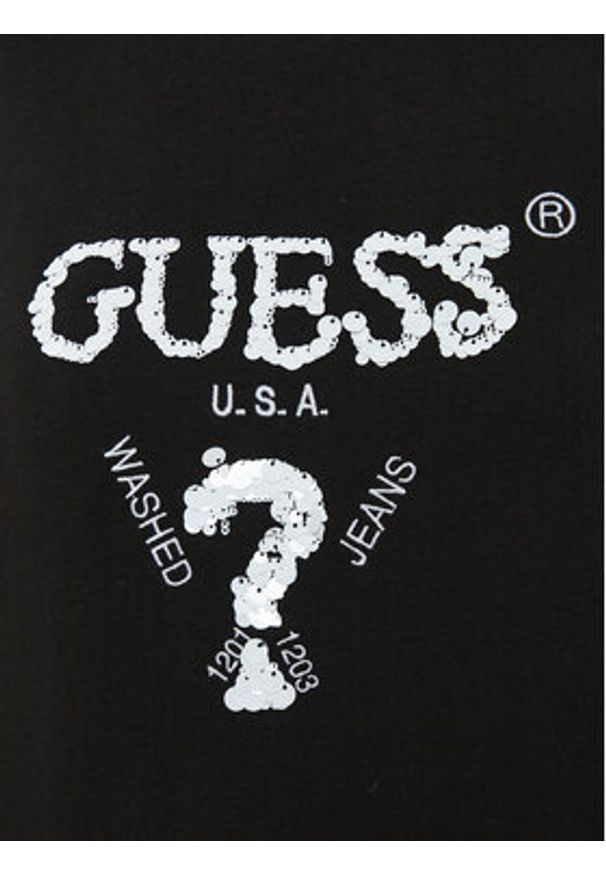 Guess Bluza V4BQ11 KCHX0 Czarny Regular Fit. Kolor: czarny. Materiał: syntetyk, bawełna
