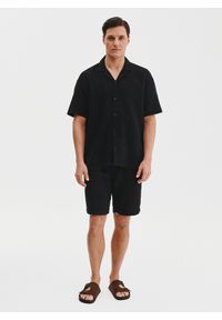 Pako Lorente - Bawełniane szorty męskie w kolorze czarnym. Okazja: na co dzień. Kolor: czarny. Materiał: bawełna. Wzór: gładki. Styl: casual #10
