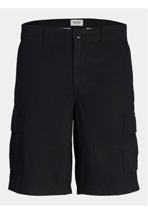 Jack & Jones - Jack&Jones Szorty materiałowe Jpstcole 12253222 Czarny Loose Fit. Kolor: czarny. Materiał: bawełna