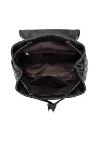Wittchen - Damski plecak worek skórzany z podłużnym pikowaniem czarny. Kolor: czarny. Materiał: skóra. Wzór: geometria. Styl: elegancki #5