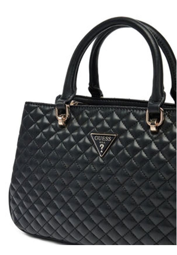 Guess Torebka HWEQG9 54106 Czarny. Kolor: czarny. Materiał: skórzane