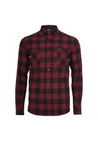 Urban Classics - Flanelowa Koszula Męska W Kratę. Kolor: czerwony, brązowy, wielokolorowy, czarny