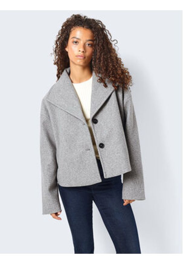 Noisy may - Noisy May Płaszcz przejściowy Halston 27028853 Szary Loose Fit. Kolor: szary. Materiał: syntetyk