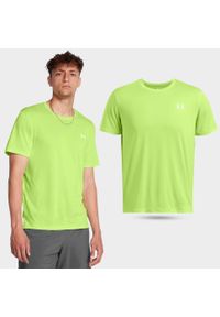 Koszulka fitness męska Under Armour t-shirt sportowy z krótkim rękawem. Kolor: zielony. Długość rękawa: krótki rękaw. Długość: krótkie. Sport: fitness