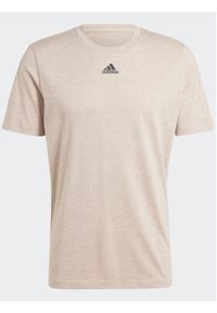 Adidas - adidas T-Shirt IB6143 Beżowy Regular Fit. Kolor: beżowy. Materiał: bawełna #6