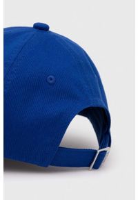 BOSS czapka z daszkiem bawełniana kolor niebieski z aplikacją. Kolor: niebieski. Materiał: bawełna. Wzór: aplikacja #3