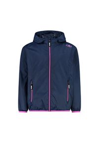 Dziewczęca wodoodporna kurtka z kapturem CMP. Typ kołnierza: kaptur. Kolor: niebieski. Sport: turystyka piesza #1