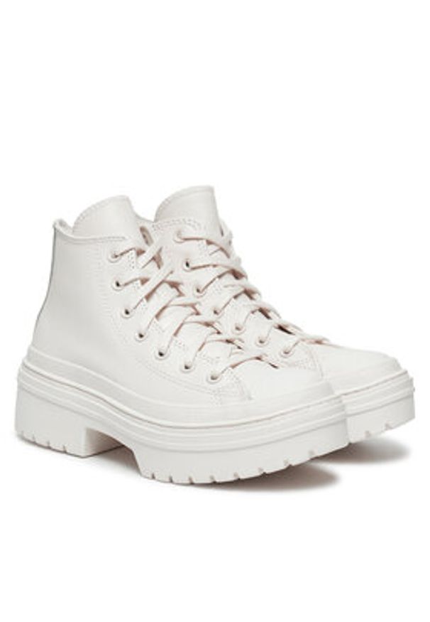 Converse Trzewiki Chuck Taylor All Star Lugged Heel Leather Platform A10370C Biały. Kolor: biały. Materiał: skóra. Obcas: na platformie