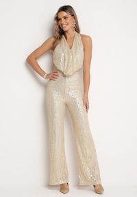 Born2be - Złoty Długi Kombinezon w Cyrkonie Inorsa. Kolor: złoty. Długość: długie #6