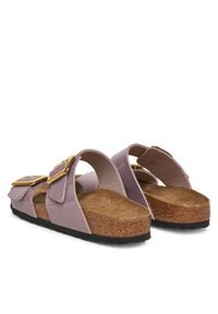 Birkenstock Klapki Sydney Cushion Buckle 1029473 Beżowy. Kolor: beżowy. Materiał: skóra