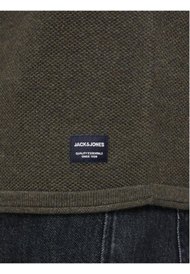 Jack & Jones Sweter Hill 12157321 Zielony Regular Fit. Kolor: zielony. Materiał: bawełna