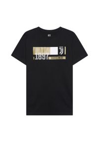 JUVENTUS FC - Koszulka dziecięca Juventus. Kolor: czarny. Materiał: bawełna