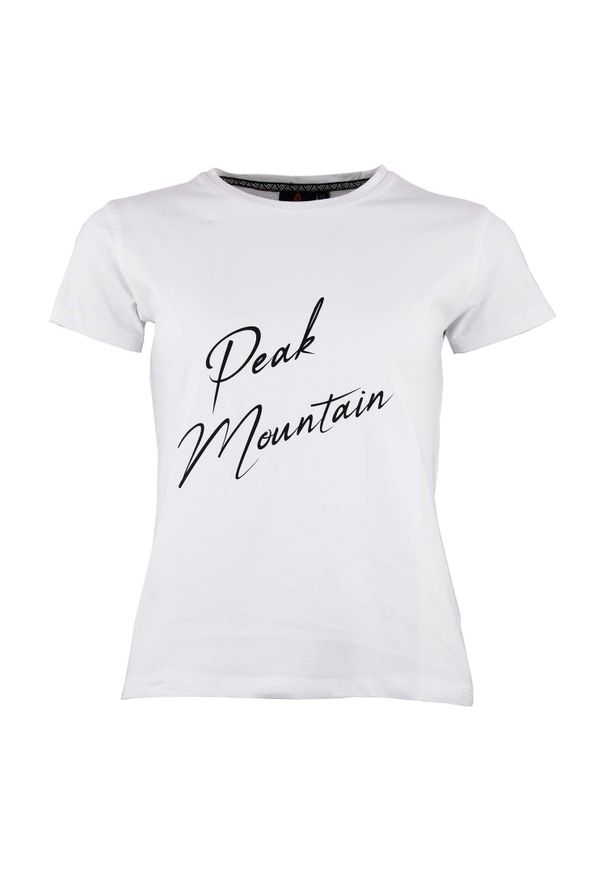 PEAK MOUNTAIN - Koszulka damska Peak Mountain Atresor. Kolor: biały. Długość rękawa: krótki rękaw. Długość: krótkie. Sport: outdoor