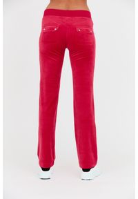 Juicy Couture - JUICY COUTURE Czerwone damskie spodnie dresowe Del Ray Pocket Pant, Rozmiar L. Kolor: czerwony. Materiał: dresówka