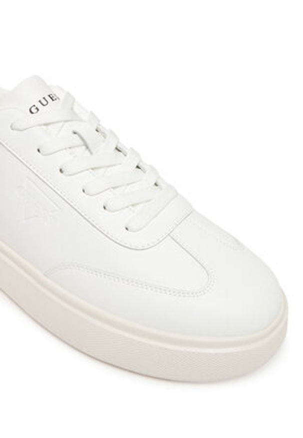Guess Sneakersy FMFPLA LEA12 Biały. Kolor: biały. Materiał: syntetyk, skóra