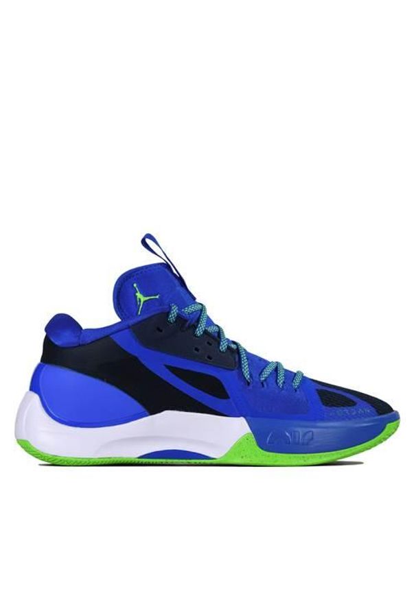 Buty koszykarskie męskie Nike Air Jordan Zoom. Kolor: niebieski. Materiał: materiał, syntetyk. Szerokość cholewki: normalna. Model: Nike Air Jordan, Nike Zoom. Sport: koszykówka