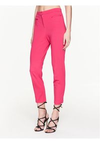 Pinko Spodnie materiałowe 100152 A0HM Różowy Slim Fit. Kolor: różowy. Materiał: wiskoza