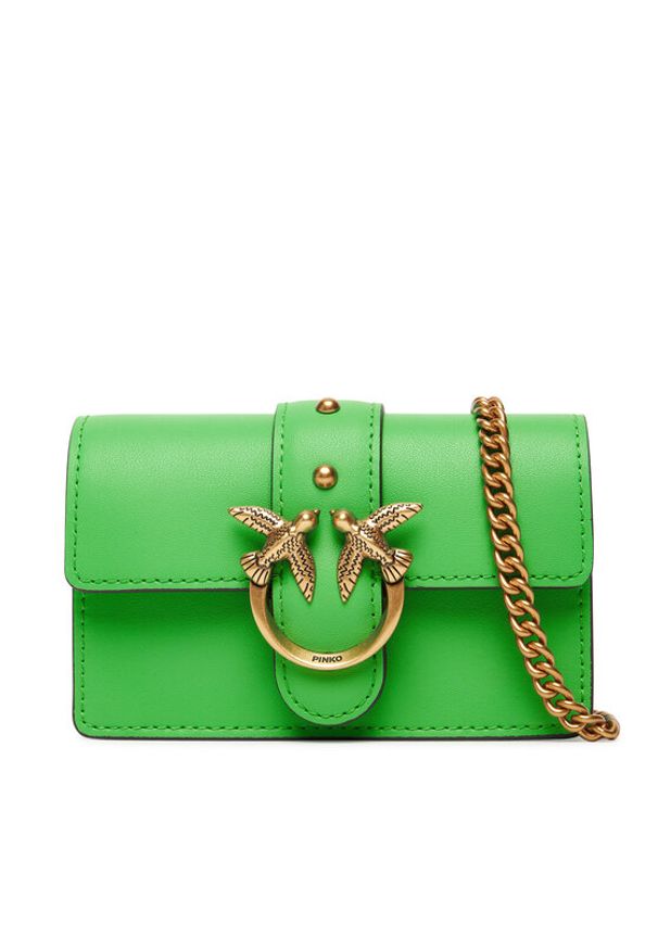 Pinko - PINKO Torebka Love One Micro C . AI 24-25 PCPL 100064 A0F1 Zielony. Kolor: zielony. Materiał: skórzane