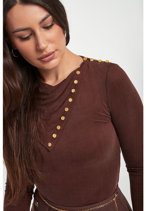 Elisabetta Franchi - Bluzka damska w prążki ELISABETTA FRANCHI. Wzór: prążki