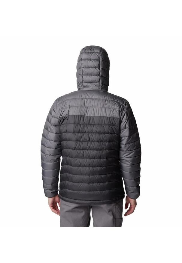 columbia - Kurtka Turystyczna Puchowa Męska Columbia Powder Lite Hooded Jacket. Kolor: szary. Materiał: puch. Sport: turystyka piesza